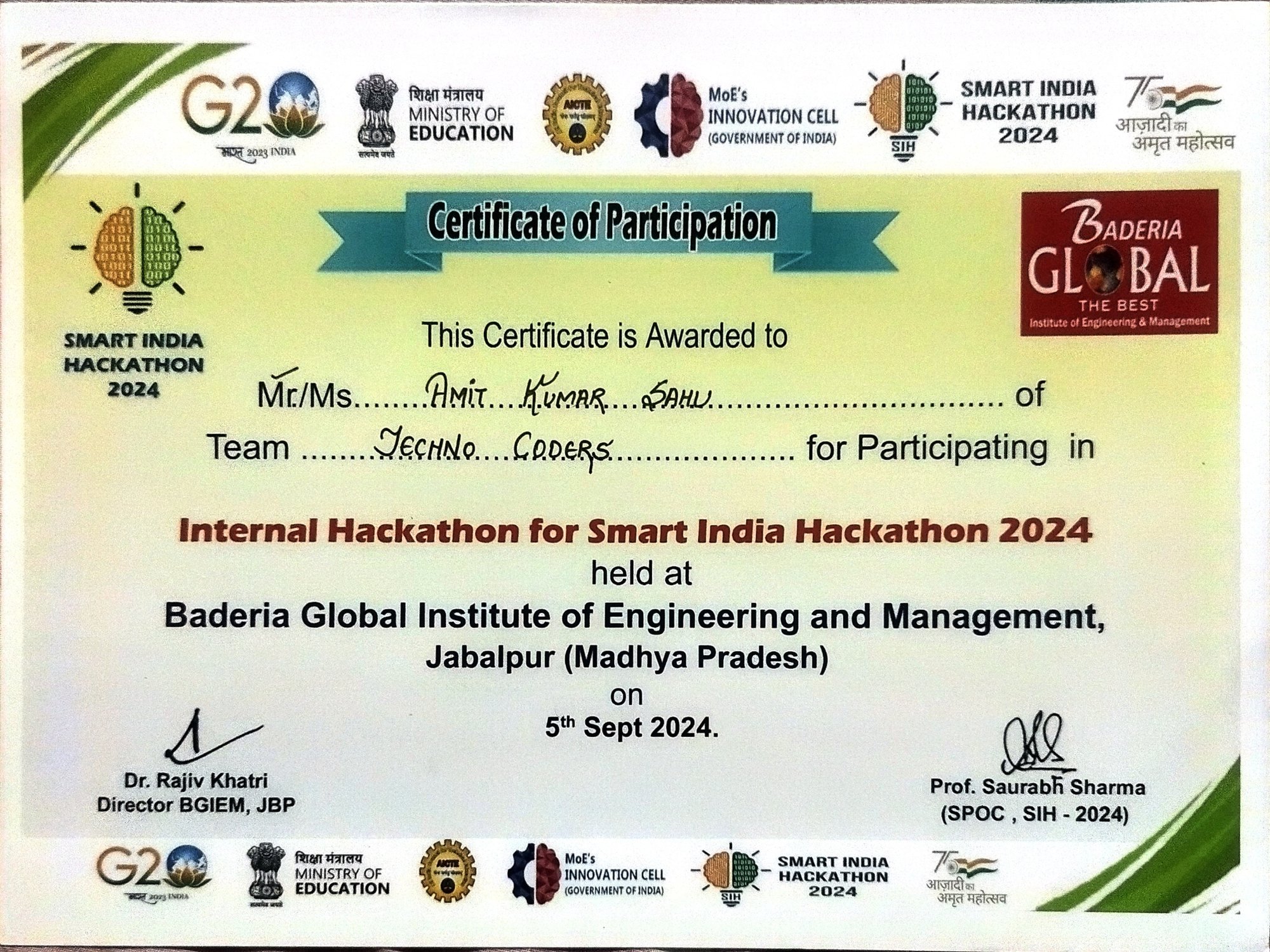 SIH Internal Hackathon 2024